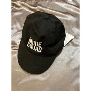David and Young Black White Embroidered BRIDE SQUAD Baseball Cap Hat Adjustable